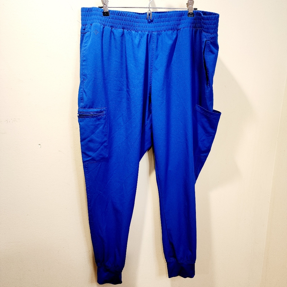 MedCouture Women's Royal Blue Scrub Pants Size XL